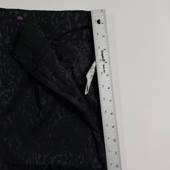 Free People Black Textured Jacquard High Rise Wide Leg Pants Size 12 Whimsigoth - Picture 6 of 10